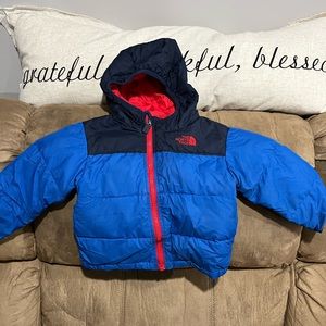 12-18M blue Northface coat EUC